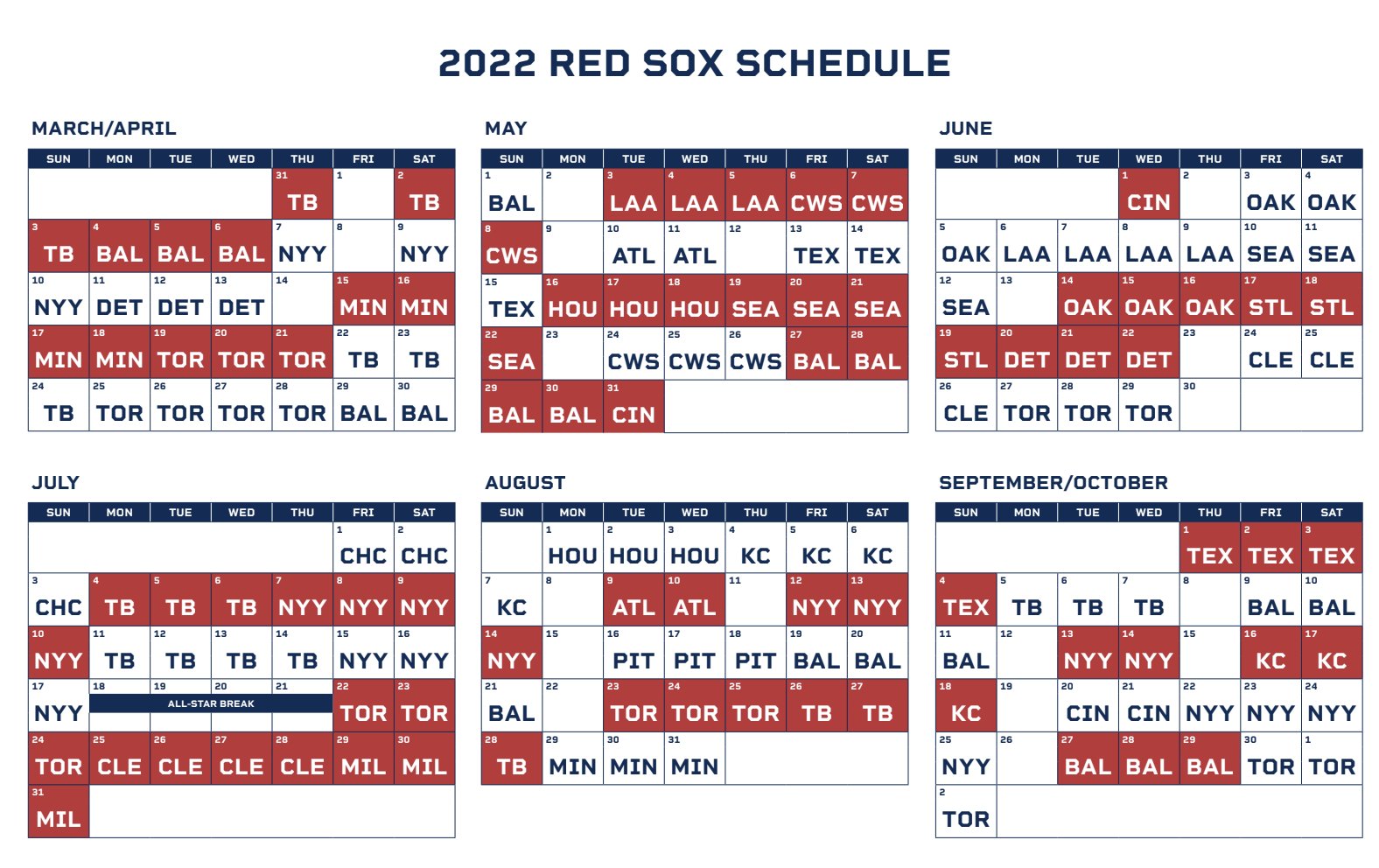 Red Sox 2023 Schedule Calendar Pete Abraham On Twitter: "2022 #Redsox Schedule: Https://T.co/Zisiac6Ljw" /  Twitter