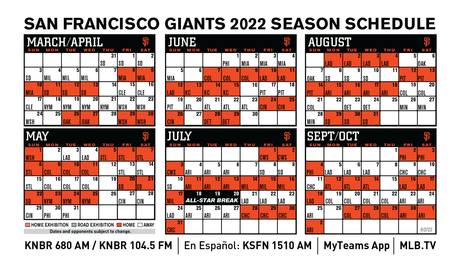 Marlins 2022 Schedule Alex Pavlovic On Twitter: "Here's The Full 2022 Giants Schedule. Looks Like  The Ring Ceremony Would Happen Against The Marlins:  Https://T.co/Ixsniuefot" / Twitter