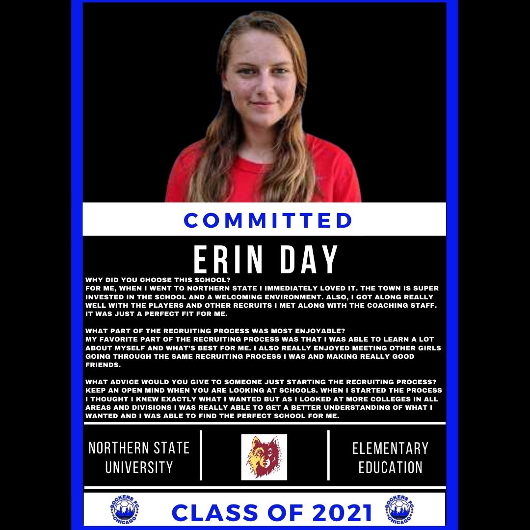 SockersChicago's tweet photo. Congrats to @erin.day03 as she continues playing at @nsuwolvessoccer #sfcalum #sfc #sockersfc #sockersfcchicago #classof2021 #highschoolgrad @girlsacademyleague https://t.co/4xIm5czXGD
