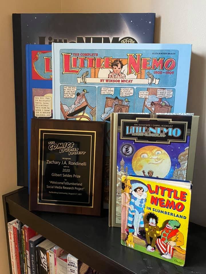 GSC_CSS's tweet photo. @zjarondinelli is a PhD student in #EducationalStudies at Brock University. His research includes #comicstheory #multimodality & reading/ #literacystudies. His work is in @seqmagazine @vaultofculture & more. He won @cssorg's 2020 Gilbert Seldes Prize for #WelcomeToSlumberland https://t.co/7u0ZfGVZLa
