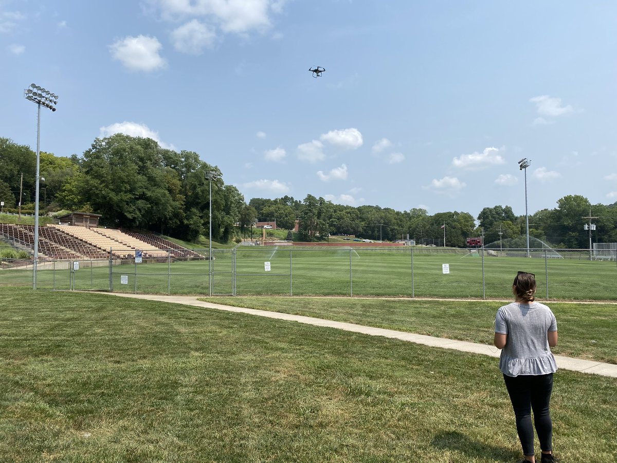 Mattkeyss's tweet image. Drone action shot today with @ParkUniversity and @HollisandMiller 
#wedesignthefuture