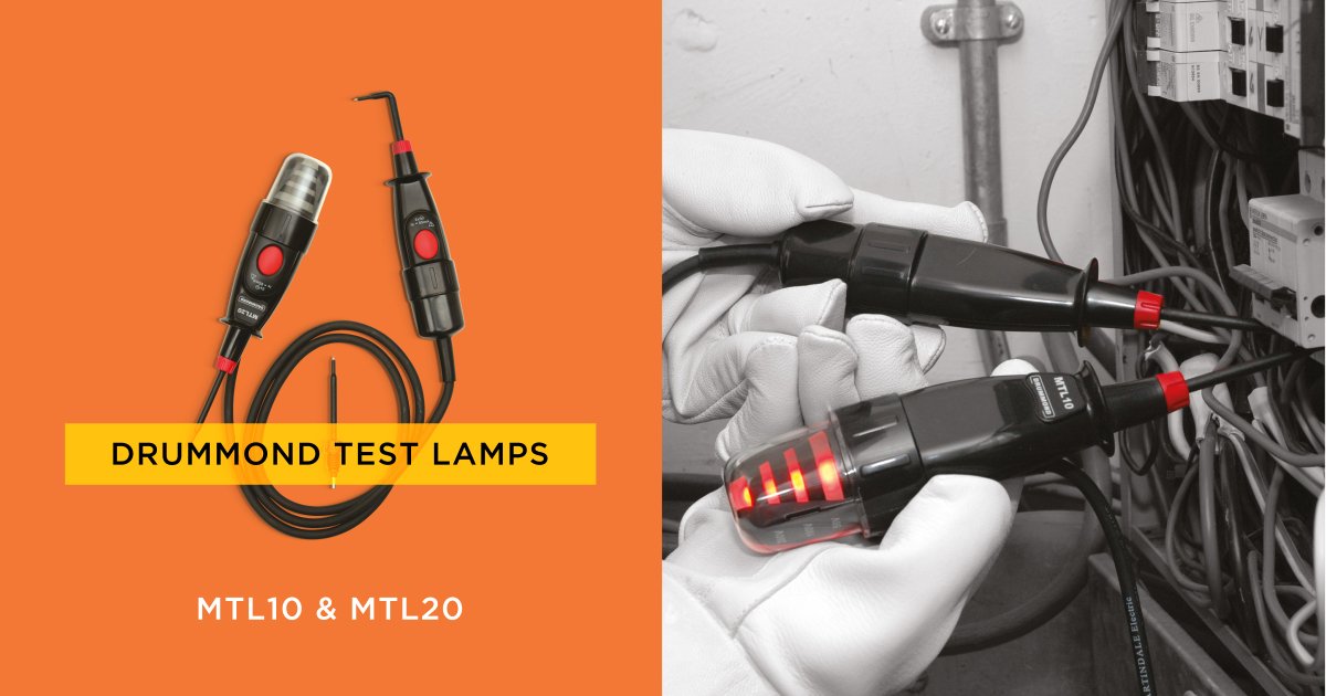 MartindaleElec's tweet photo. Drummond Test Lamps are the ideal solution for proving dead in many high-power applications, conforming to the HSE’s Safe isolation Best Practice Guide 2 which advises using a dedicated voltage indicator and proving unit.
#testlamp #safeisolation #electricalsafety #provedead https://t.co/V3nvNWepXf