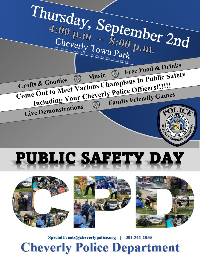 CheverlyPolice's tweet photo. #SaveTheDate 

Join us in our yearly celebration of the critical partnerships created between those in the Public Safety Community and the Community at large, as well as the ever strengthening bonds amongst the partners in the Public Safety Community https://t.co/P9WdWrSKuu