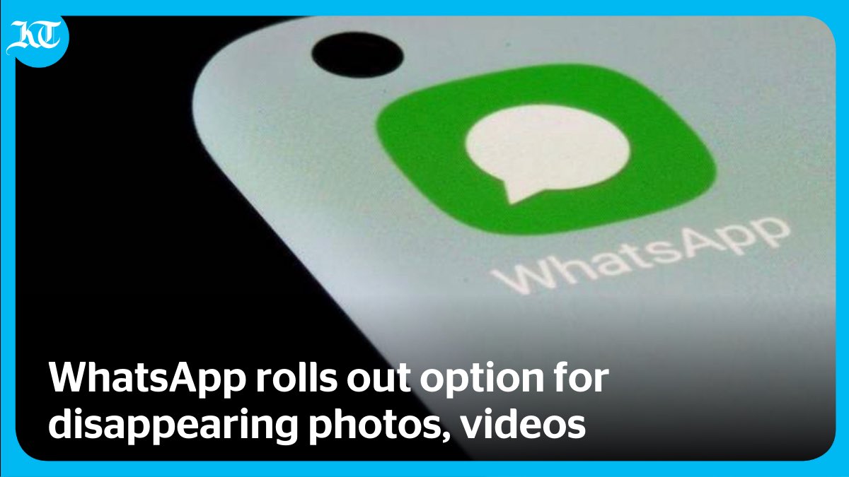 khaleejtimes's tweet image. The feature, called View Once, will let photos and videos disappear from the chat after they have been seen. 

#Whatsapp #ViewOnce 

khaleejtimes.com/technology/wha…