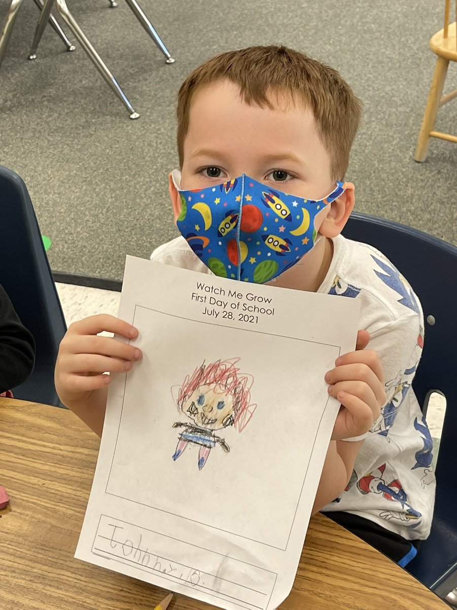 MrDailey_Garin's tweet photo. Self portraits, engineering, letter identification, and a superintendent visit. Just a day in the life of kindergarten! https://t.co/o0f3YBvt0V
