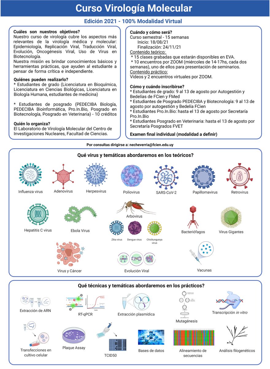 Virología Molecular (@viromol) on Twitter photo ⚠️Se viene el Curso de Virología Molecular! ¿Querés saber días, horarios y temas ? 👇🏻 No te lo pierdas! Docentes: <a href="/gonzamoratorio/">Gonzalo Moratorio</a> <a href="/pilarmk73/">Pilar Moreno</a> Juan Cristina <a href="/Afajardo32/">Alvaro Fajardo</a> <a href="/naty_virologa/">Natalia Echeverría 🇺🇾</a> <a href="/pereiragomezm/">Noel Cruz del Sur</a> Fabian Aldunate ⚠️Se viene el Curso de Virología Molecular! ¿Querés saber días, horarios y temas ? 👇🏻 No te lo pierdas! Docentes: <a href="/gonzamoratorio/">Gonzalo Moratorio</a> <a href="/pilarmk73/">Pilar Moreno</a> Juan Cristina <a href="/Afajardo32/">Alvaro Fajardo</a> <a href="/naty_virologa/">Natalia Echeverría 🇺🇾</a> <a href="/pereiragomezm/">Noel Cruz del Sur</a> Fabian Aldunate