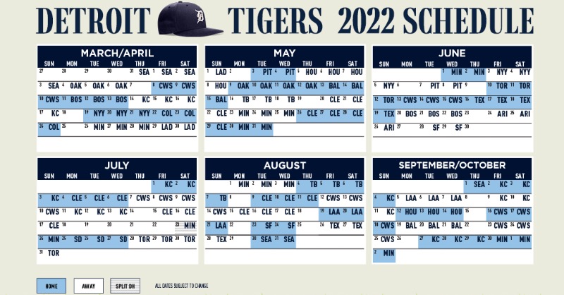 Tiger Schedule 2022 Detroit Tigers On Twitter: "Don't Say It Don't Say It Don't Say– Feelin'  2022" / Twitter