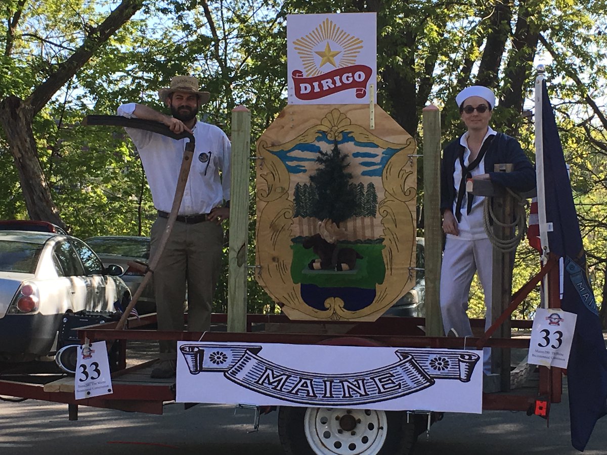 Got any plans for this weekend? You do now: Buxton is hosting its bicentennial parade, the U.S. Coast Guard cutter EAGLE is visiting Portland for public tours, there's a fife and drum muster at Fort McClary, and more: maine200.org/calendar#calen…