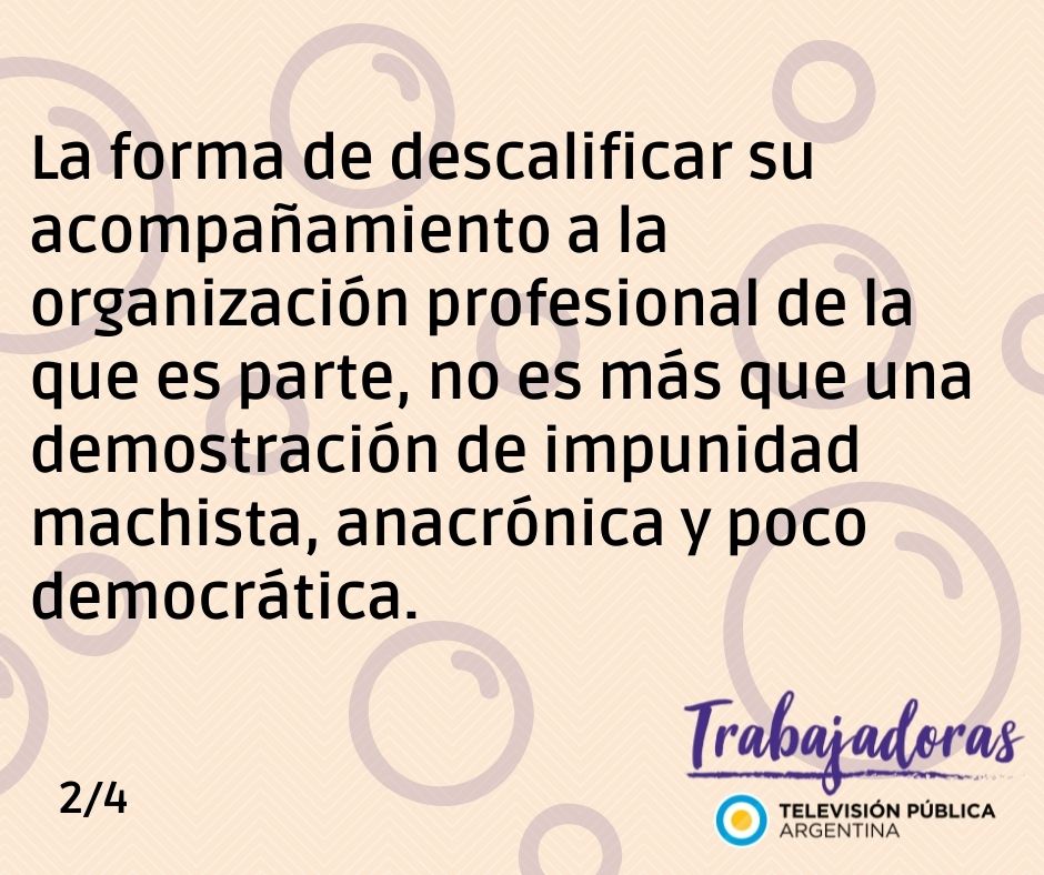 TrabajadorasTVP's tweet photo. Compartimos nuestro comunicado en repudio a los dichos por el Diputado Fernando Iglesias, https://t.co/XvCtj7y4nG