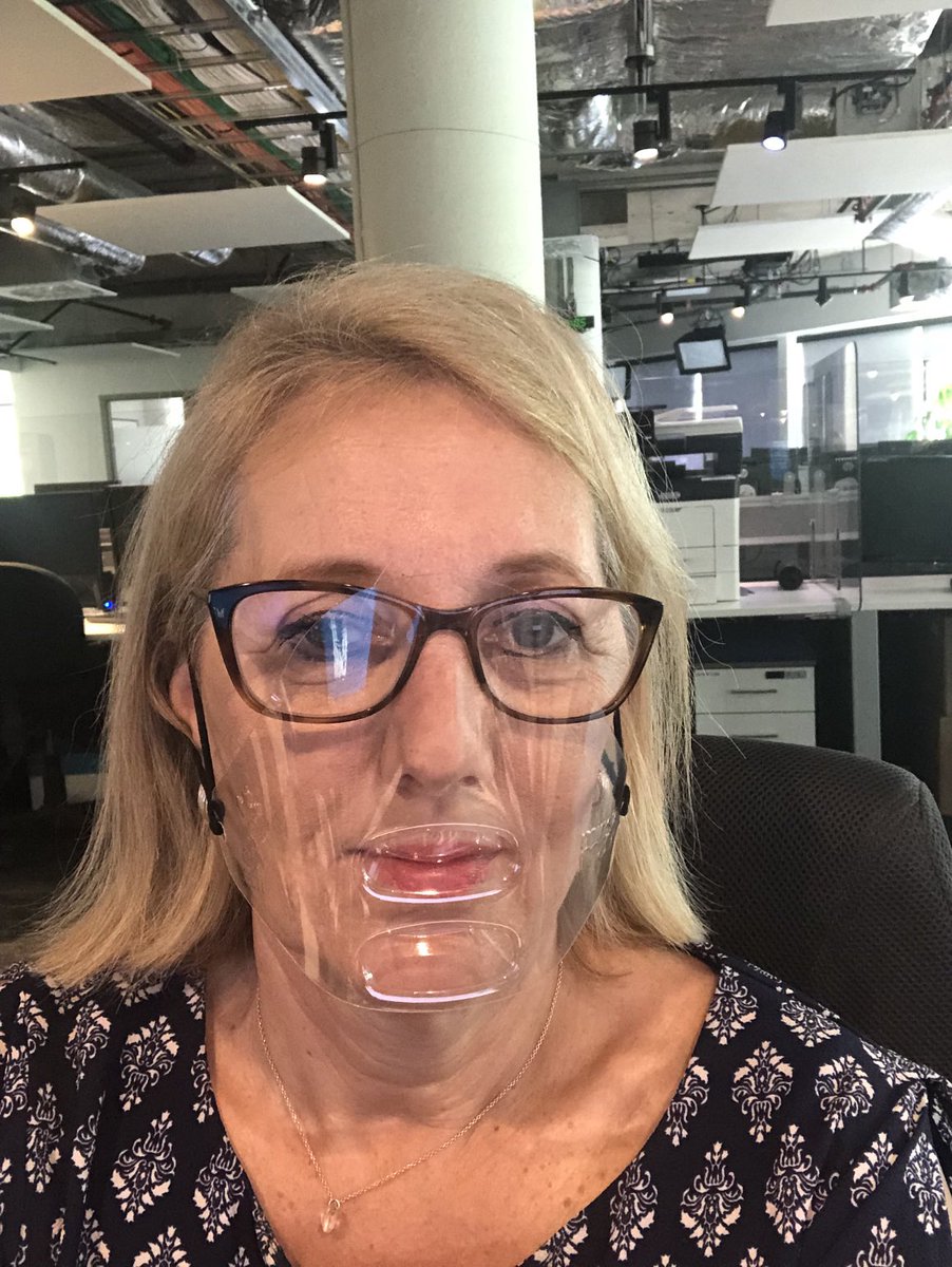 CarolineVanVCTV's tweet photo. A former Mtl friend now living in Toronto gave me this last night over dinner. It’s called a #minglemask. I don’t know. Would you mingle with this? #mingle or #miss? https://t.co/v4RMyoCjRb