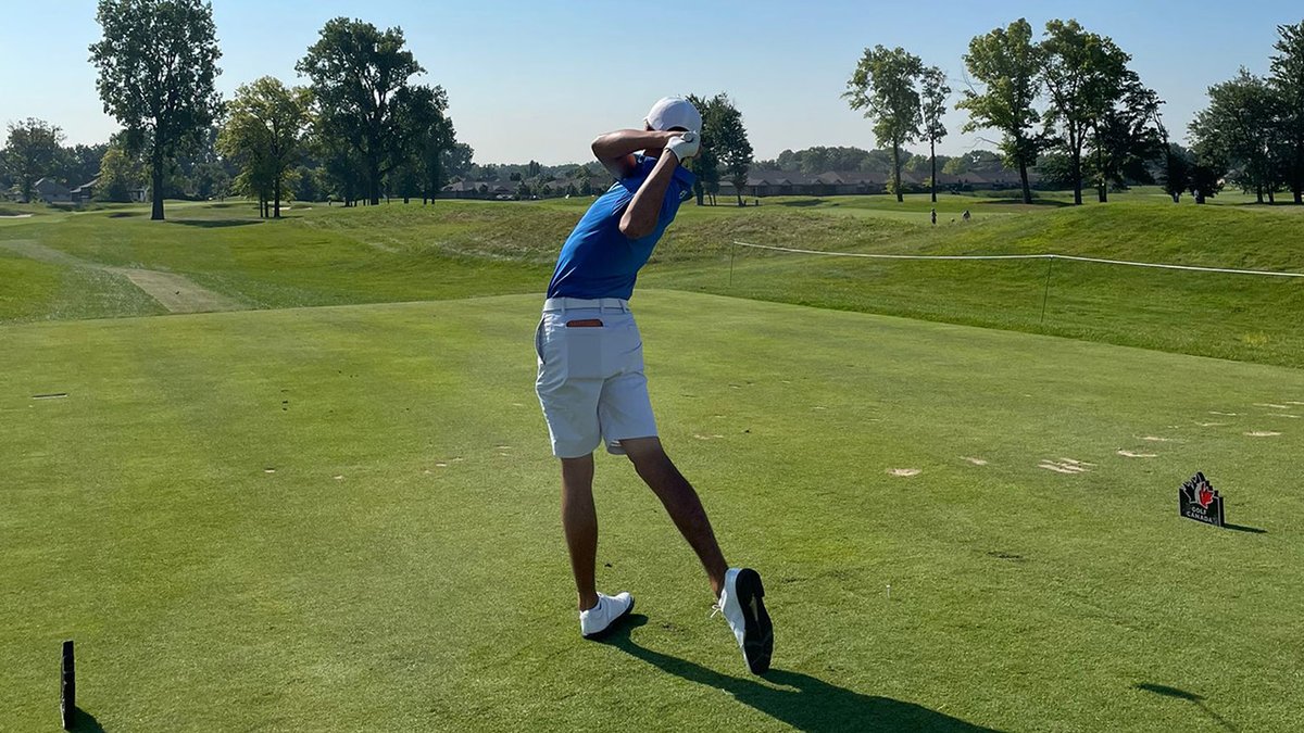 GolfCanada's tweet photo. Round 3 of the Canadian Men's Amateur Championship is underway at @ambassadorgolf β³οΈ
Noah Steele, Brendan MacDougall, and A.J. Ewart are all currently tied for the lead at 13-under #CDNAm
Full leaderboard: https://t.co/4XSFKPHOWg https://t.co/I4gUQbUsZX