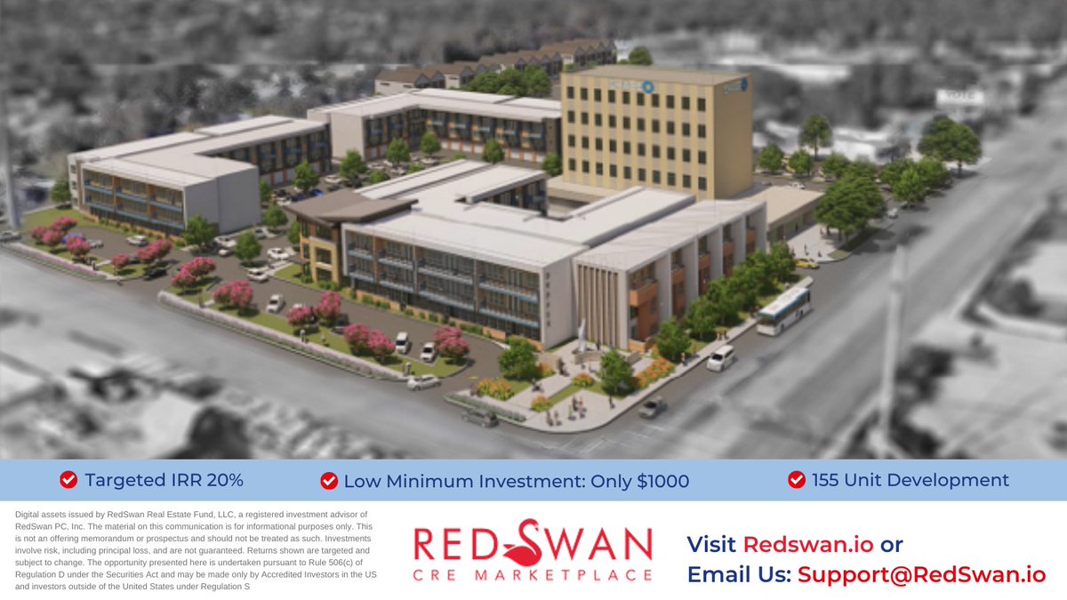 RedSwanDigital's tweet photo. Draper Garland is Now Open for #Investment and https://t.co/YEN5fE33Di!
#cre #Dallascre #RealEstate #tokenizedassets #digitalrealestate #realestatetokens #fintech #RedswanCRE https://t.co/dDHf7ewj5t