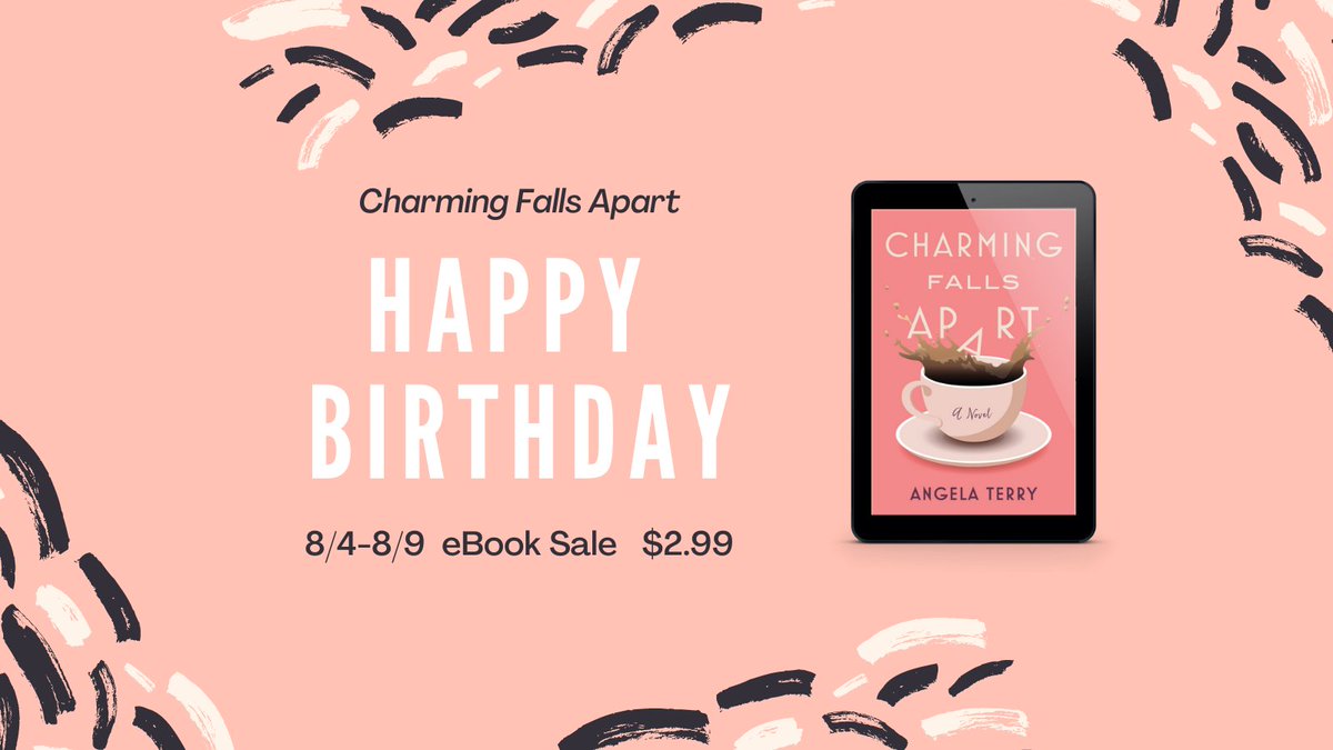 My book baby #CharmingFallsApart turns one today! To celebrate, the eBook is on sale this week from 8/4-8/9 for $2.99. (There’s still 76 days to read it before #TheTrialsOfAdelineTurner hits the shelves.) 🎉📚🥂amazon.com/Charming-Falls…