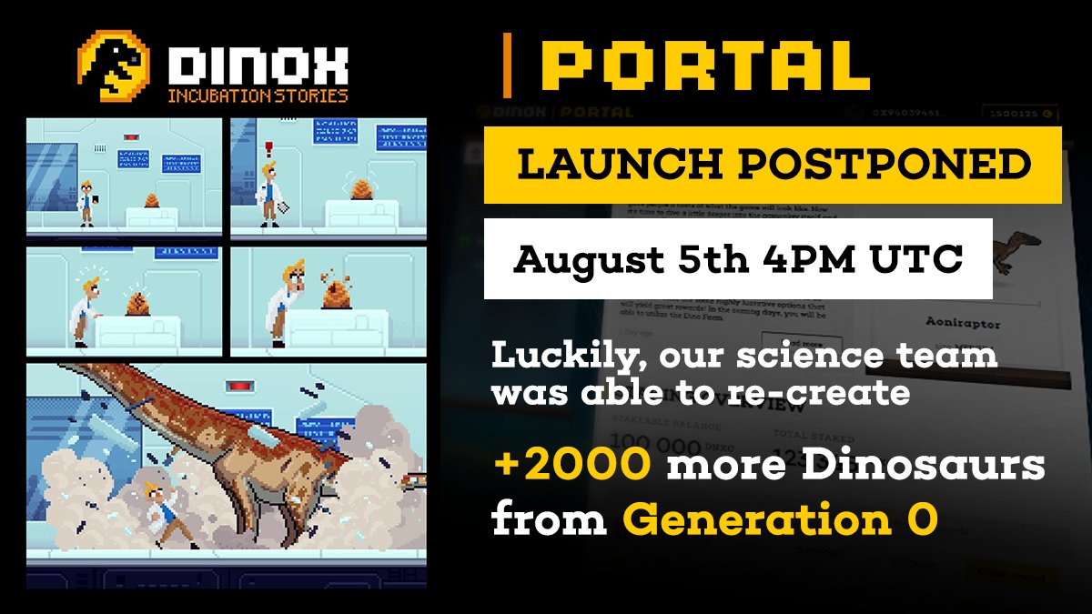 The staking platform is fully functional, however when interacting with the platform, we decided the user interface needed a small upgrade before we go live. 

We want this platform to be perfect for everyone; therefore, we are delaying the launch to August 5 at 4 PM UTC.