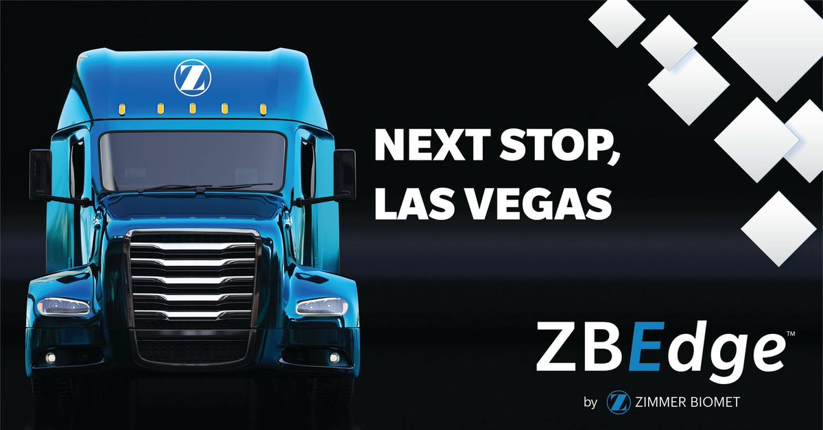 zimmerbiomet's tweet photo. It's show time, we will see you in Las Vegas. Catch the ZBEdgeTM mobile experience August 9-10th to see our cutting edge approach with the goal of improving efficiencies and optimizing patient outcomes. *Intended for healthcare professionals #ZBEdge https://t.co/z5iTf5xHZ7 https://t.co/TMJcbTSBZB