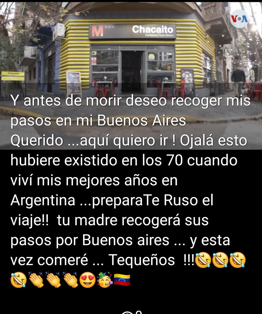 susanabast's tweet photo. Mi Buenis Aires Querido...cuando yo te vuelva a ver, no habrán tristezas 🎶🎵🎷🎵🎹 Habrá #TEQUEÑOS
Mi Buenos Aires querido te disfrutaré el Triple 🤣🤣👍😍❤
y mi 🇻🇪 en el ❤ d #BuenosAires #AmoPalermo❤ https://t.co/EJ2Ak6Cn6P