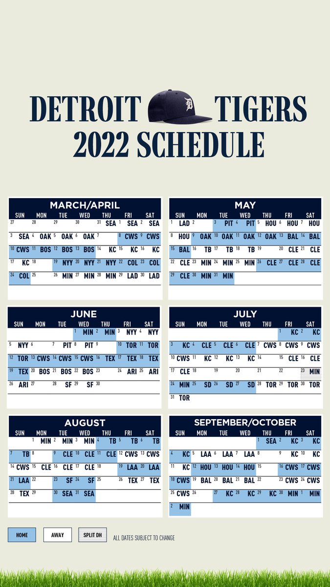 Detroit Tigers Schedule 2022 Printable Printable Word Searches