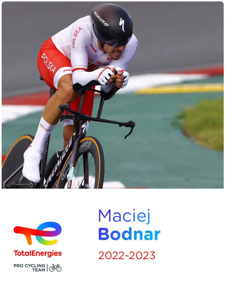 TeamTotalEnrg's tweet photo. 🎙 @maciejbodnar : « Je ne vais pas seulement aider Peter. J’aimerais partager mon expérience avec les jeunes coureurs et le reste de l’équipe »

𝐖𝐞𝐥𝐜𝐨𝐦𝐞 𝐌𝐚𝐜𝐢𝐞𝐣 ! 🇵🇱 

👉 https://t.co/bHIof0zLLm

#AllezTotalEnergies⚡ https://t.co/JRKW57YixJ