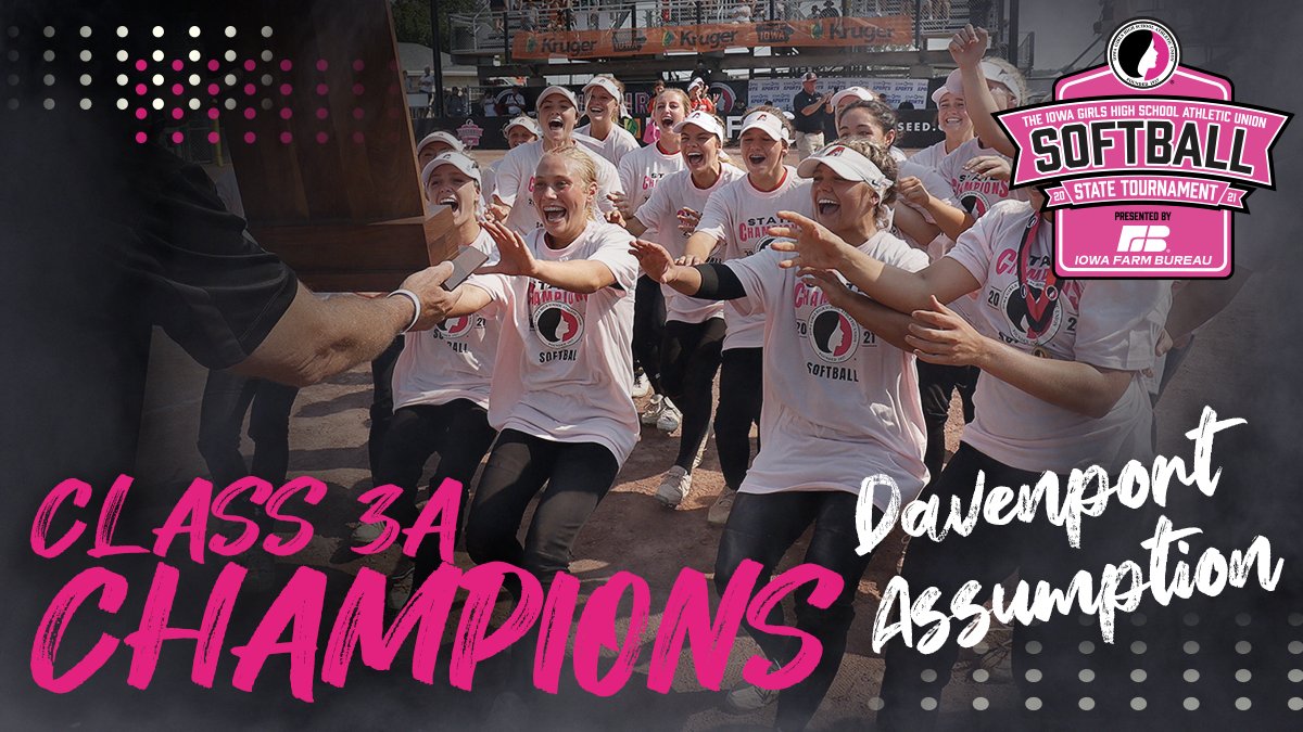 IGHSAU's tweet photo. 🏆CLASS 3A CHAMPIONS🏆

Davenport Assumption takes home the title in a 10-5 game over Mount Vernon!

Congratulations!

#IGHSAU #IowaGirl #iahssb https://t.co/E8uIK9jvj1
