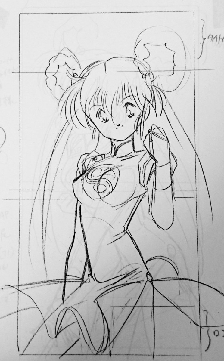 おは妖子ざいます。
昨日のイラストは、当時の【8センチCDシングル】ジャケット用なんですが
こんな風に3〜4のラフ案を出してました。
「こっちのボツ案の方がいい」って人もおられるでしょうね。