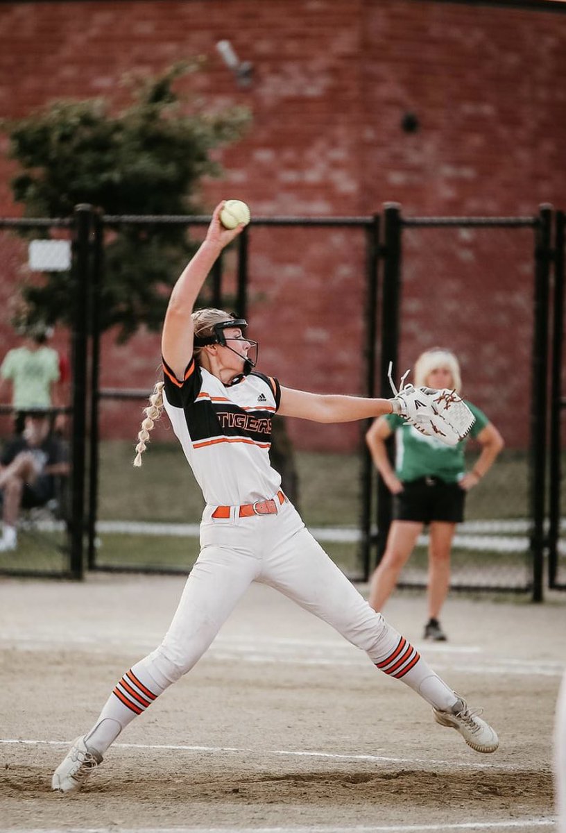 MadridTigersSB's tweet photo. With the 2A season wrapped up, we’d like to share a few more awards. 
Erica Bruns was named a 2nd Team All-Conference Pitcher for the WCAC! Addy Dean received Honorable Mention All-Conference as an Infielder! https://t.co/C1h9RmUOQJ