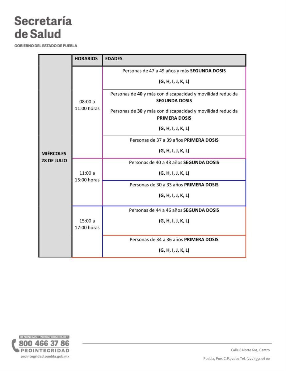 RodrigoAbdalaD's tweet photo. 1RA DOSIS Zona #Conurbada
🔸Adultos 𝟯𝟬 - 𝟯𝟵 años
🔸𝗠𝘂𝗷𝗲𝗿𝗲𝘀, mayores de 18 años, con 𝟵 semanas de 𝗲𝗺𝗯𝗮𝗿𝗮𝘇𝗼 o más
Consulta aquí el punto de vacunación correspondiente 👉🏥💉https://t.co/Tnxmc4tro9
#BrigadaCorrecaminos
#GobiernoDeMéxico🇲🇽 https://t.co/PIOU7Oe54c