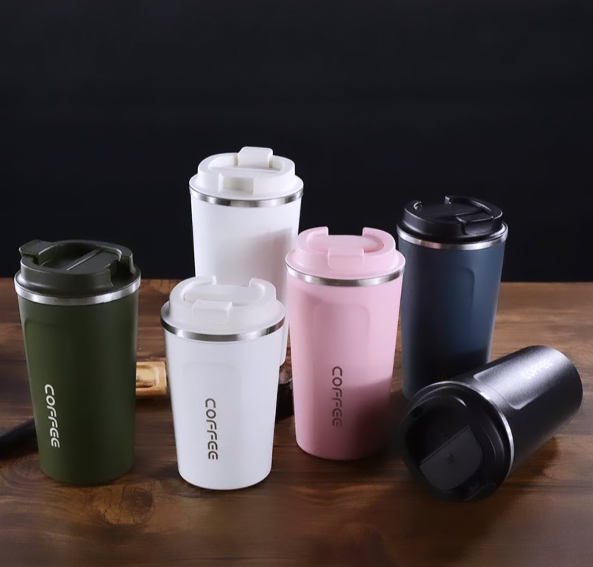 Bottleandflasks's tweet photo. Anytime is coffee time ☕️ 
So many beautiful colors to choose from!🥺☕️Which colors is your favorite?🤍💖💚💙🖤 https://t.co/HXr9NjpFao