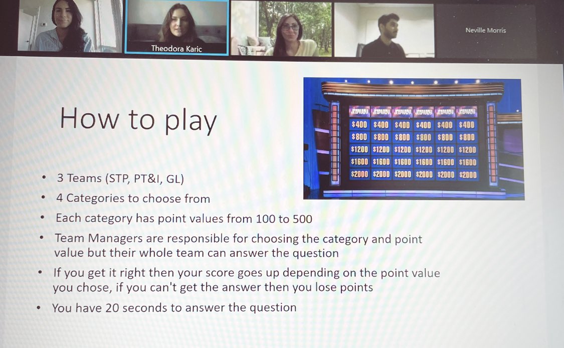 What a fun filled morning on our Appreciate Train call, celebrating our TOP monthly performers! Following the celebration, we had some healthy competition between my three groups and played some jeopardy! #tdopps #MICS <a href="/RussG_TD/">Russ Gowan</a>