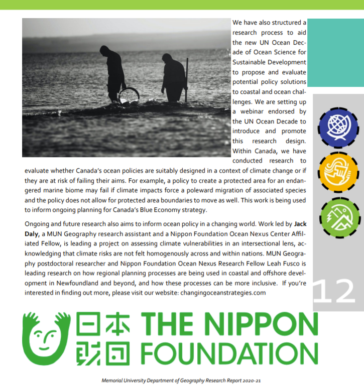 Changing_Ocean's tweet image. 🗣️Check it out ‼️ It's been a busy year for @MUNGeog! Check out the yearly research report linked below (including a piece on Strategies for a Changing Ocean by @YogiGerBear)