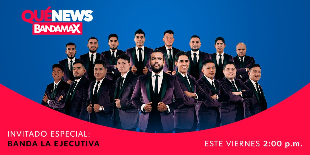 Este viernes en #QuéNewsBandamax, <a href="/BandaEjecutiva/">BANDA LA EJECUTIVA</a> nos acompaña para contarnos todo sobre sus proyectos, conéctate a las 2:00 p. m. y forma parte de la familia virtual 🤠 👉 bit.ly/3i5MKY8