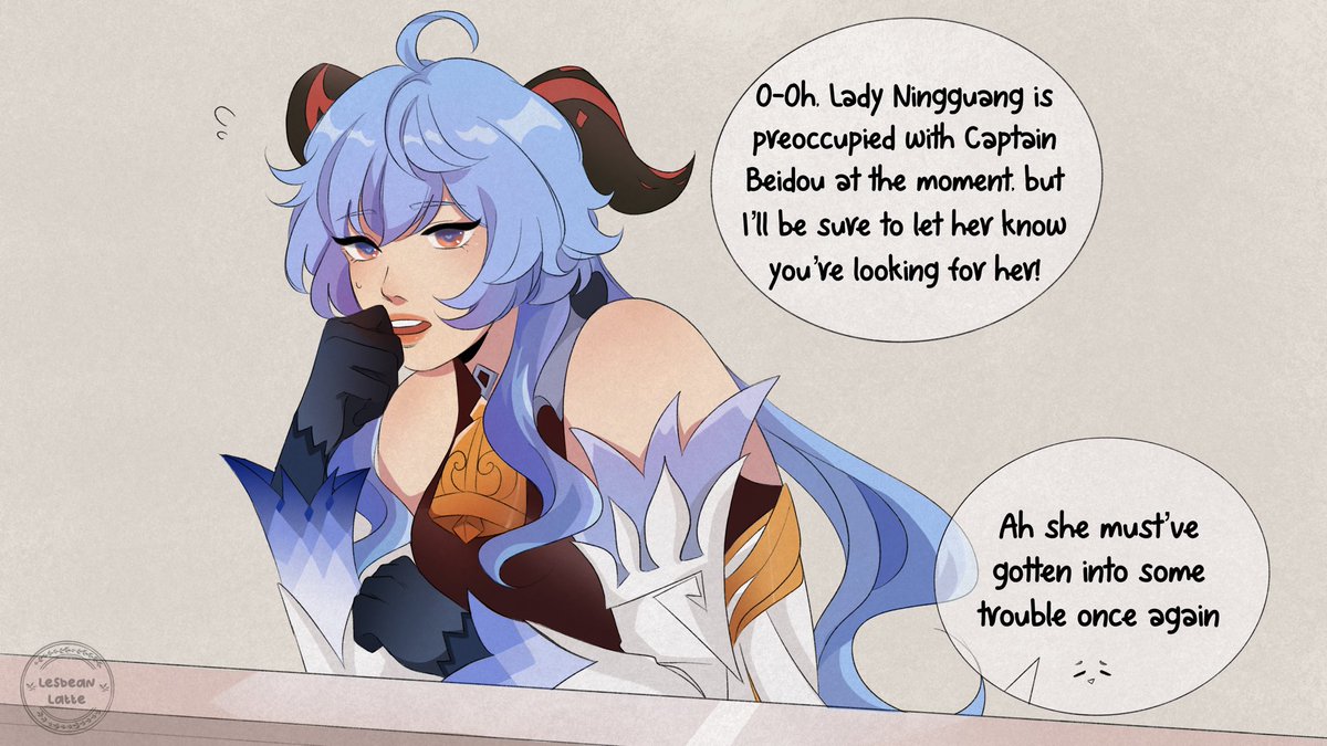 Beidou sure seems to get in trouble with Ningguang a lot 🤔 #beiguang