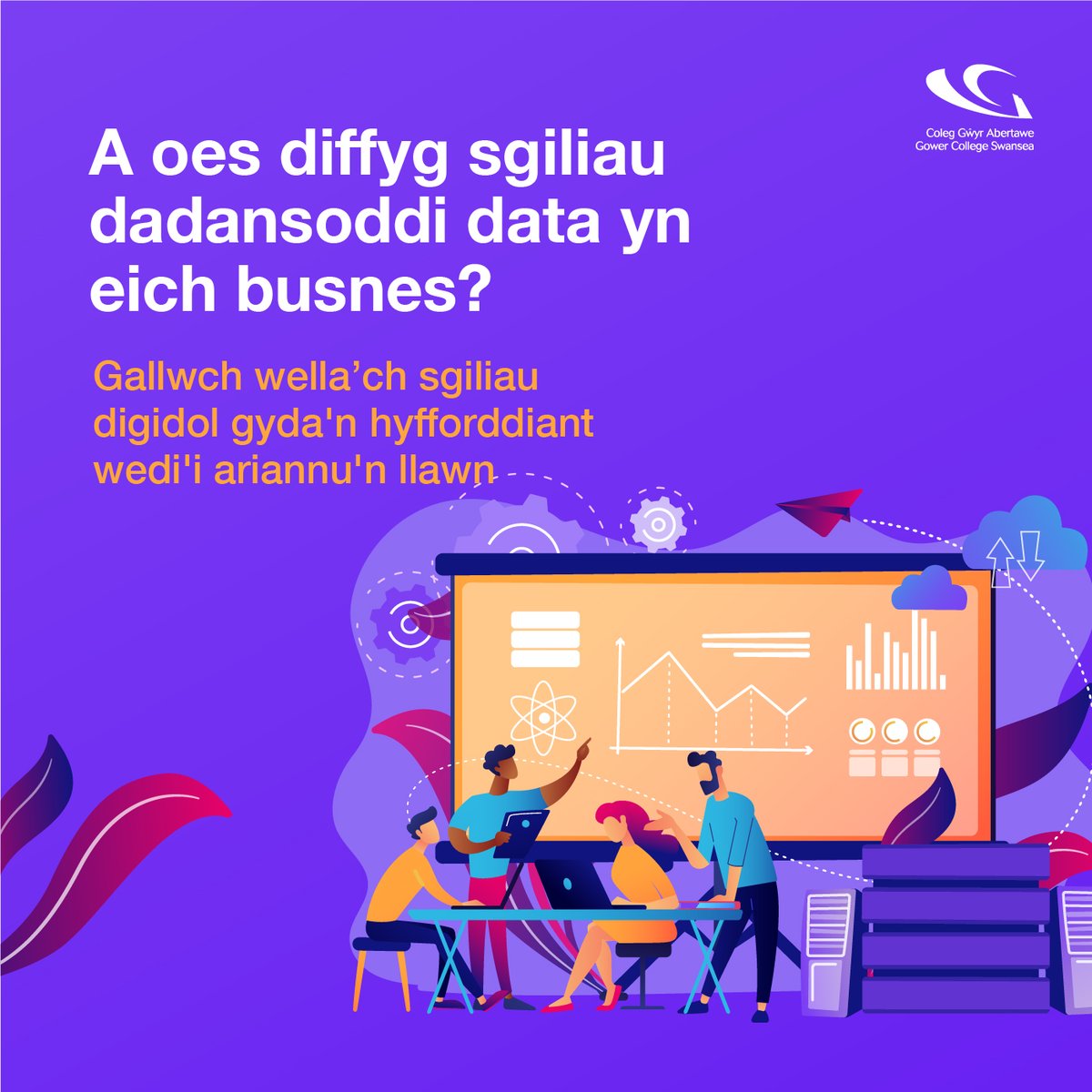 GowerCollegeSwa's tweet photo. Uwchsgilio staff presennol neu recriwtio talent newydd gyda'n hyfforddiant wedi'i ariannu'n llawn
#DigitalSkills #UpskillDigitally #DigitalSk://satGCS
https://t.co/hITNkQJ63u https://t.co/NrDmI0nueu