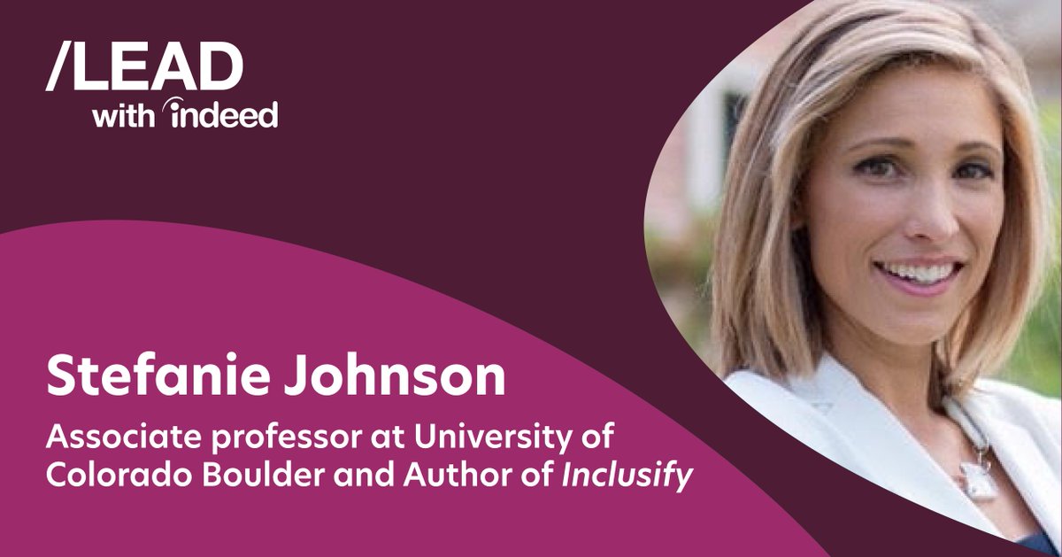 IndeedBusiness's tweet photo. We’re back with another episode of the #LeadwithIndeed podcast! Tune in as leadership and diversity expert @DrStefJohnson shares her research-based strategies on how to create a more inclusive workplace. https://t.co/8OdS0wHifc https://t.co/1A9Sa1c96H