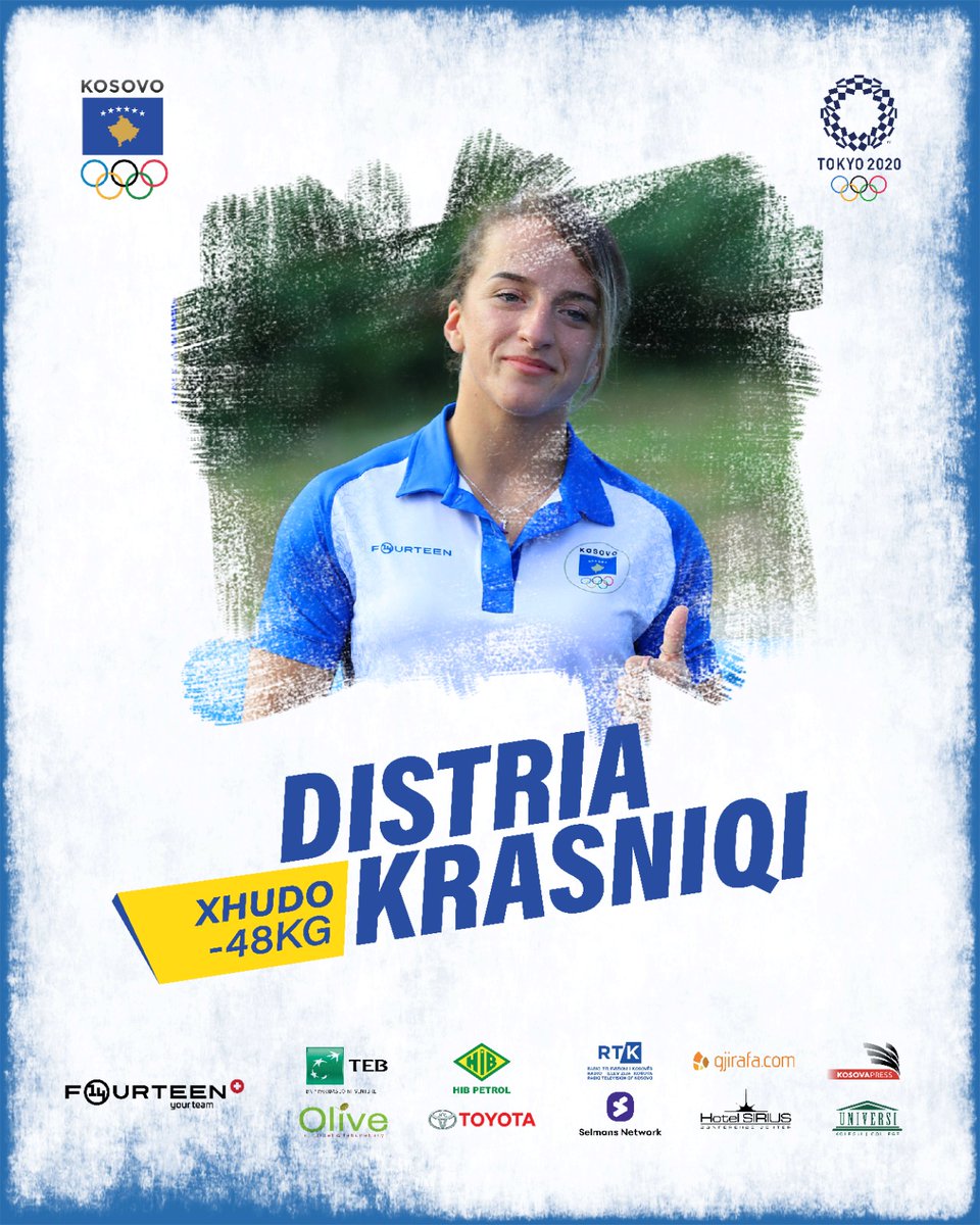 NOCKOSOVO's tweet photo. Nesër mund të kemi tjetër festë, por këtë herë për medalje olimpike.
Xhudistja jonë Distria Krasniqi nis misionin drejt të artës.
Garat e xhudos nisin në ora 4 të mëngjesit me kohën tonë🇽🇰, ndërsa Disi luftën e parë pritet ta ketë rreth orës 5:00.Blloku final në 10:00.#ForcaDisi https://t.co/17yI9HLdkD