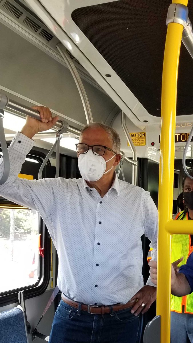 TranspoChoices's tweet photo. Great day to ride a bus, @GovInslee! Next stop: #FundPublicTransit! https://t.co/wtb0qJPT7G