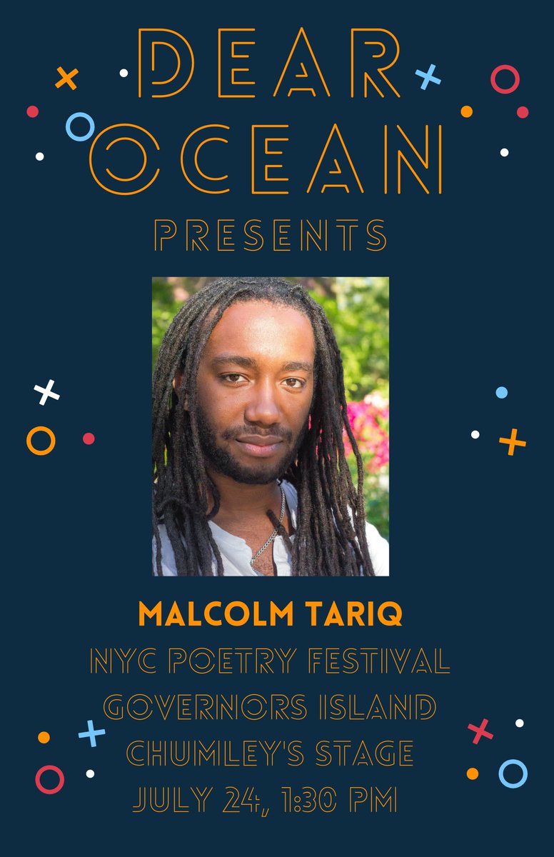 ocean_dear's tweet photo. beloveds! can u imagine how lucky we feel?🥺 we are so proud to introduce @MalcolmTariq as a reader for tomorrow’s nyc poetry festival!🌊 https://t.co/uTgzTnnYIX