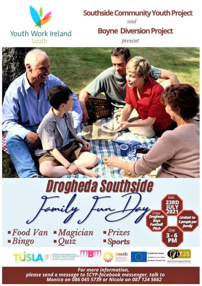 CypscLouth's tweet photo. Spent a lovely afternoon at our 1st family picnic as part of Louth CYPSC Summer Initiative. Was so lovely to meet all the youthworkers, young people, families from Rathmullen and Ballsgrove area in Drogheda.
#drogheda #boynegydp #ywilouth #prideincommunity. Well done everyone! https://t.co/5Q8ICwGfBa