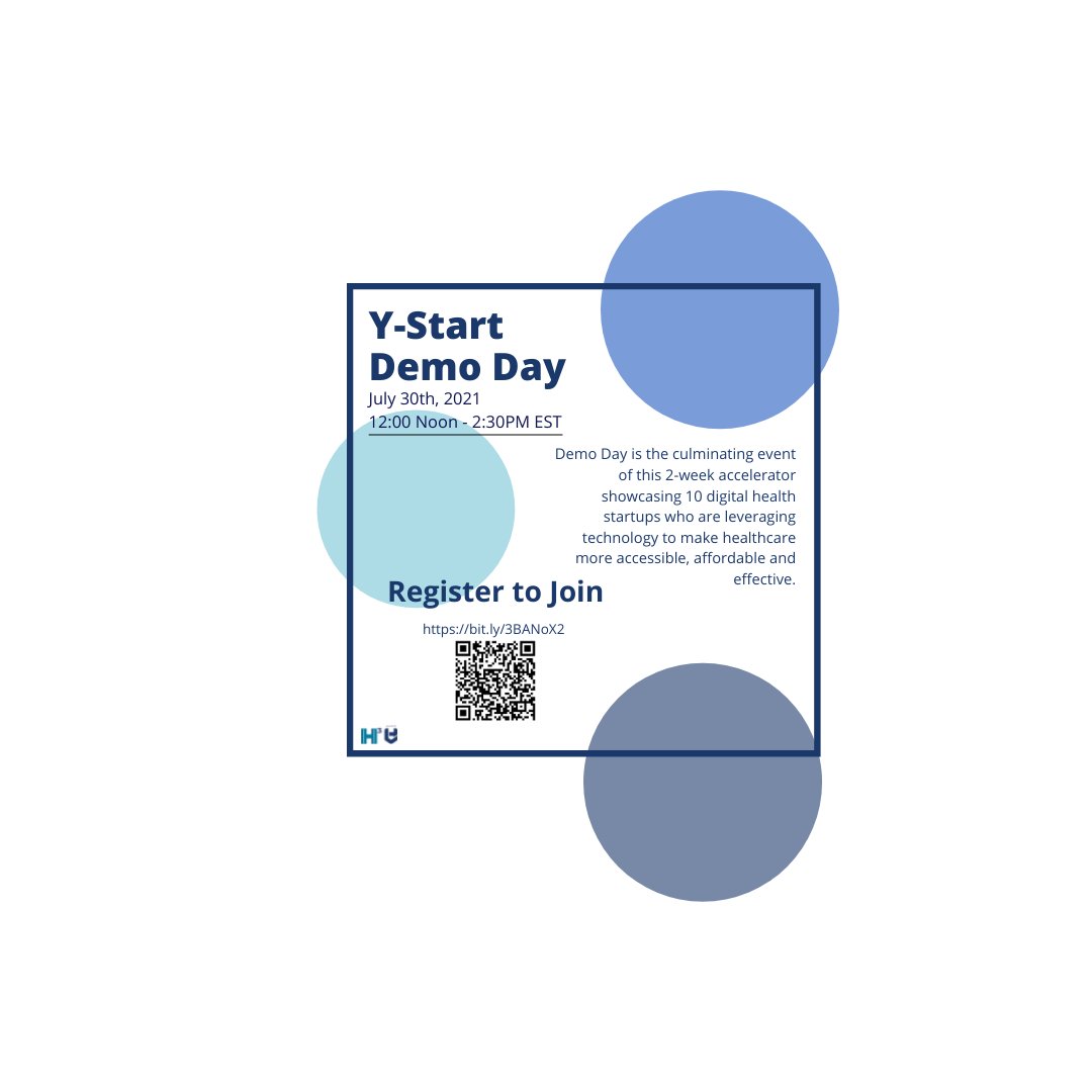 Week 1 of Y-Start Bootcamp is complete! We are looking forward to next week's workshops and mentor sessions. 
Join us for Demo Day using the link below:

bit.ly/3BANoX2

#YSTART2021 #Startups #Venturecapital #digitalhealth #Innovation #founders #healthcare #healthtech