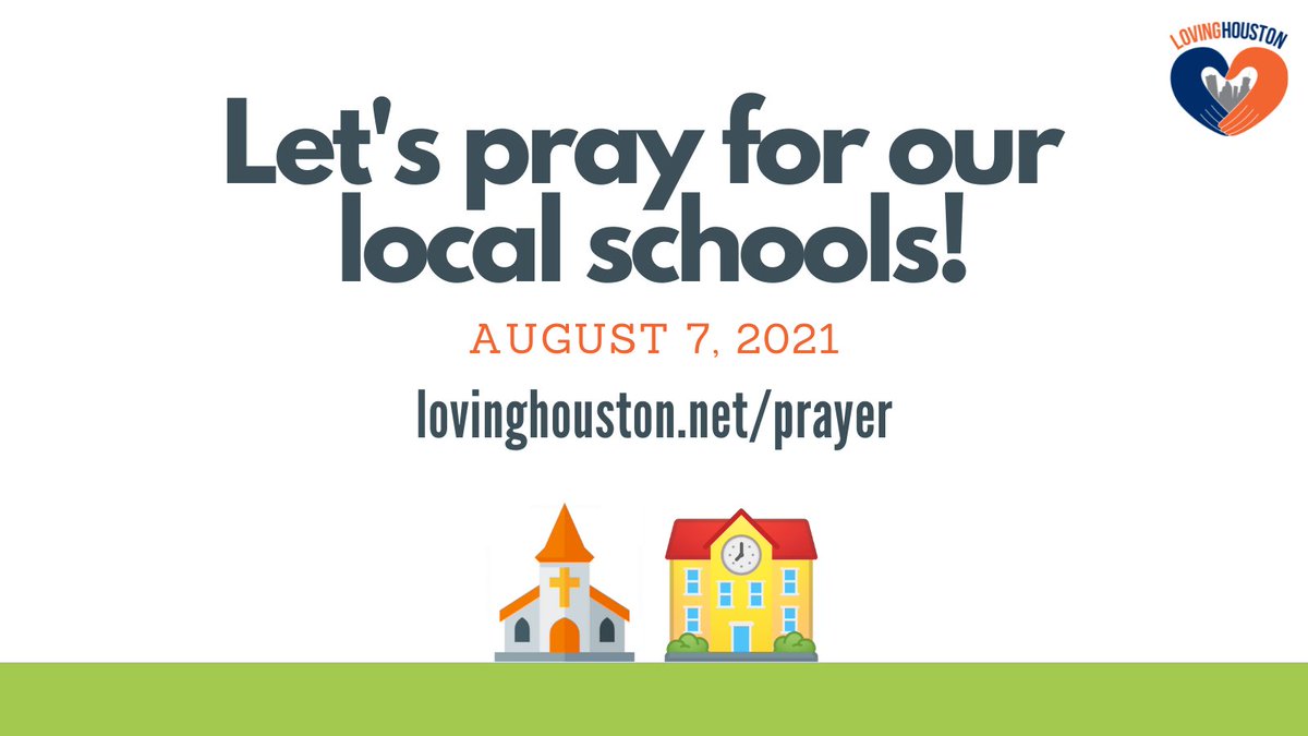 Loving Houston (@lovinghouston) on Twitter photo Join us on Saturday 8/7 to pray for our local schools as we get ready for the new school year! Visit lovinghouston.net/prayer to pray for <a href="/HoustonISD/">Houston ISD</a>, <a href="/HumbleISD/">Humble ISD</a>, <a href="/KleinISD/">Klein ISD</a>, <a href="/LamarCISD/">Lamar CISD</a>, and <a href="/SBISD/">Spring Branch ISD</a>. We'll also have a general prayer gathering for all districts at noon! 🧡🙏 Join us on Saturday 8/7 to pray for our local schools as we get ready for the new school year! Visit lovinghouston.net/prayer to pray for <a href="/HoustonISD/">Houston ISD</a>, <a href="/HumbleISD/">Humble ISD</a>, <a href="/KleinISD/">Klein ISD</a>, <a href="/LamarCISD/">Lamar CISD</a>, and <a href="/SBISD/">Spring Branch ISD</a>. We'll also have a general prayer gathering for all districts at noon! 🧡🙏