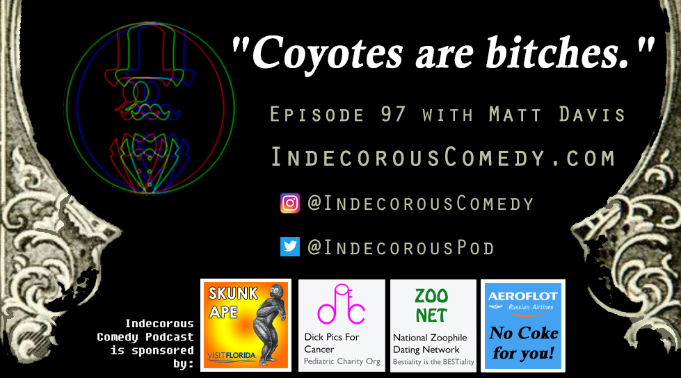 Indecorous Comedy (@indecorouspod) on Twitter photo Episode 97 of <a href="/IndecorousPod/">Indecorous Comedy</a> is out now and <a href="/MattDavis/">Matt Davis</a> joins us to talk about Russian airlines, coffin/corpse geometry, Qanon, JFK, Godliness, Satanists, Ashcroft vs Titty, 9-11, Lucifer's origin story, Hungarian pop singers, Croatian broom grenades, and Bulgarian architecture! Episode 97 of <a href="/IndecorousPod/">Indecorous Comedy</a> is out now and <a href="/MattDavis/">Matt Davis</a> joins us to talk about Russian airlines, coffin/corpse geometry, Qanon, JFK, Godliness, Satanists, Ashcroft vs Titty, 9-11, Lucifer's origin story, Hungarian pop singers, Croatian broom grenades, and Bulgarian architecture!