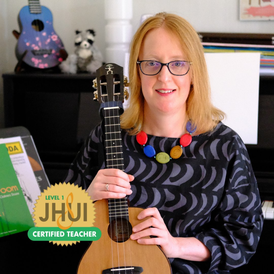 poppypreece's tweet photo. It's official! I'm now a Level 1 certified ukulele teacher 🙂 🎶 Keeping my skills up to date and proud to be part of the #JHUI community. https://t.co/DuLRkxG7ER