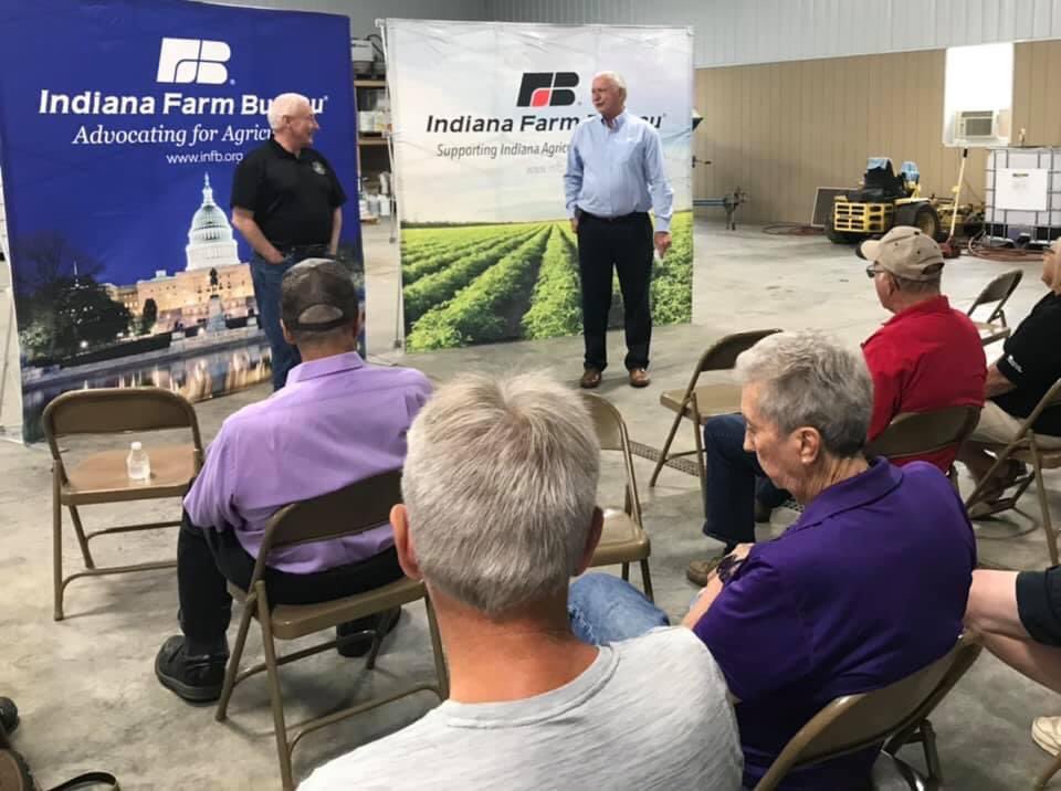 KronRandy's tweet photo. Today, I traveled to Decatur County to meet with INFB members and U.S. Rep. Greg Pence. Congressman Pence spoke with members about infrastructure, taxes and broadband access. https://t.co/cE42M8C8QT
