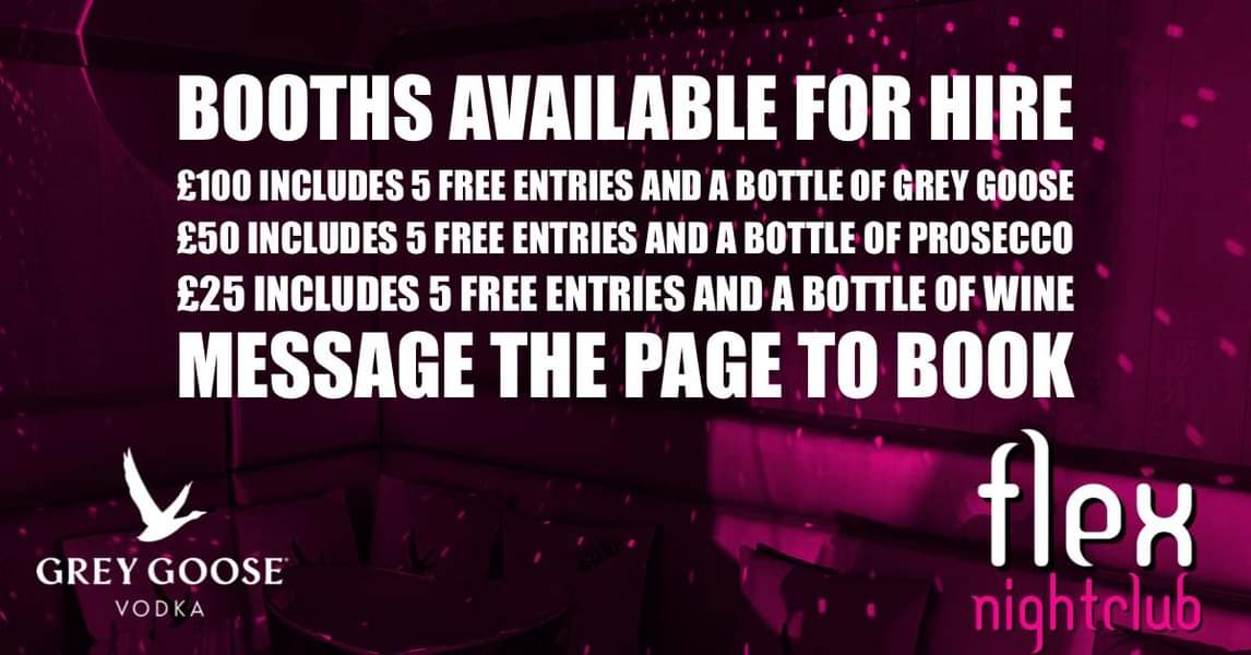 flexbse's tweet photo. Message to book your booth now.
Free entry before 11pm £3 after https://t.co/RlYuQxV2m8