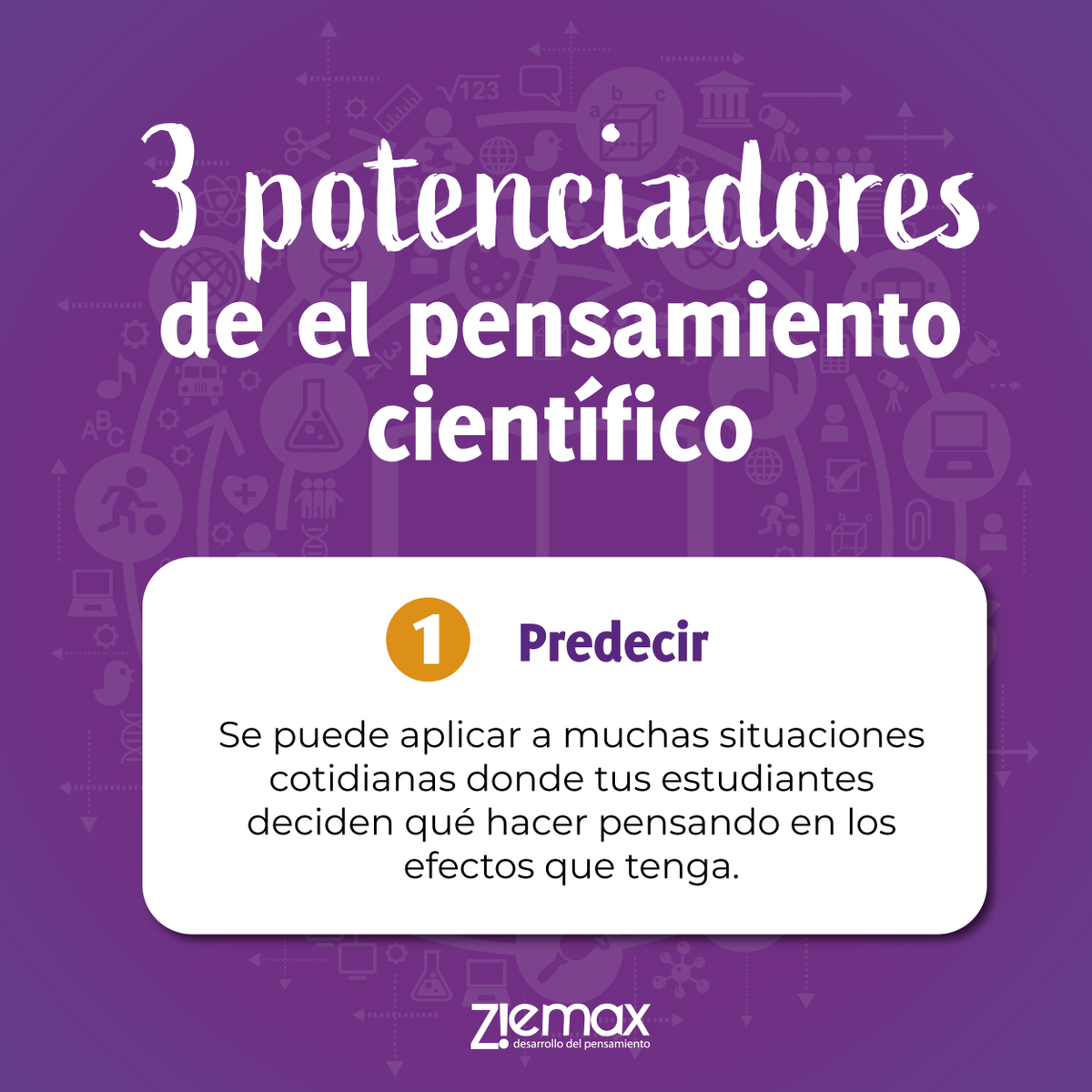 ziemaxcl's tweet photo. Es #viernes y nuestro cuerpo lo sabe! 🥳 
Les dejamos 3 potenciadores de el pensamiento #cientifico. 📚

Todo esto lo puedes encontrar en nuestro Taller para el desarrollo del pensamiento científico y en nuestro programa THINKey STEAM. 🤩

#PensamientoCientifico #DatosProfesores https://t.co/dIrFz0HqDj