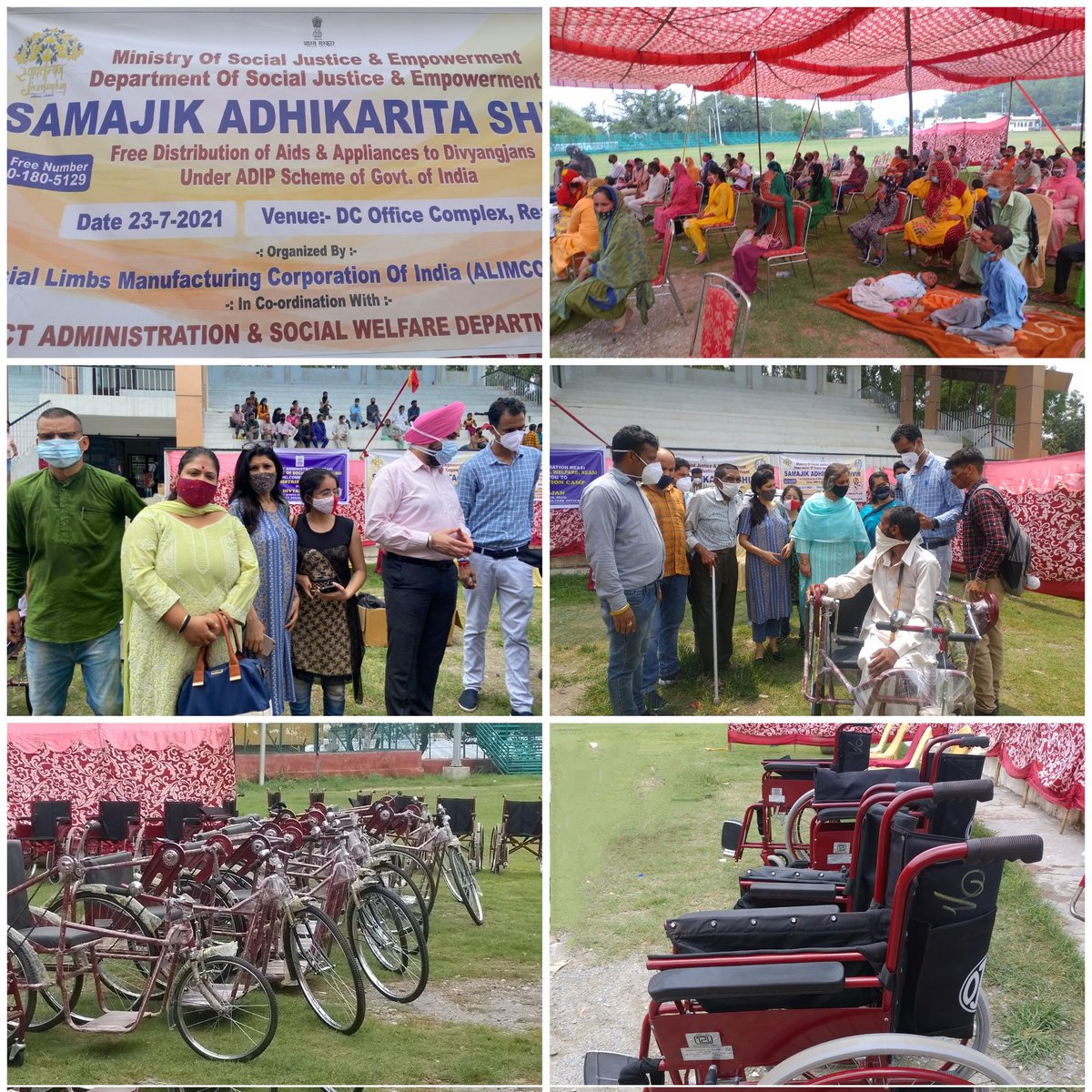 YBWSNGOREASIJK's tweet photo. ADIP #Distributioncamp #Reasi (ALIMCO) collaboration with 

@JSTNGOVPJKUT

#YBWSNGOREASIJK &amp; Social Welfare department Reasi. During the camp, about 192beneficiaries came from different places of District Reasi https://t.co/KmKYIEQRen