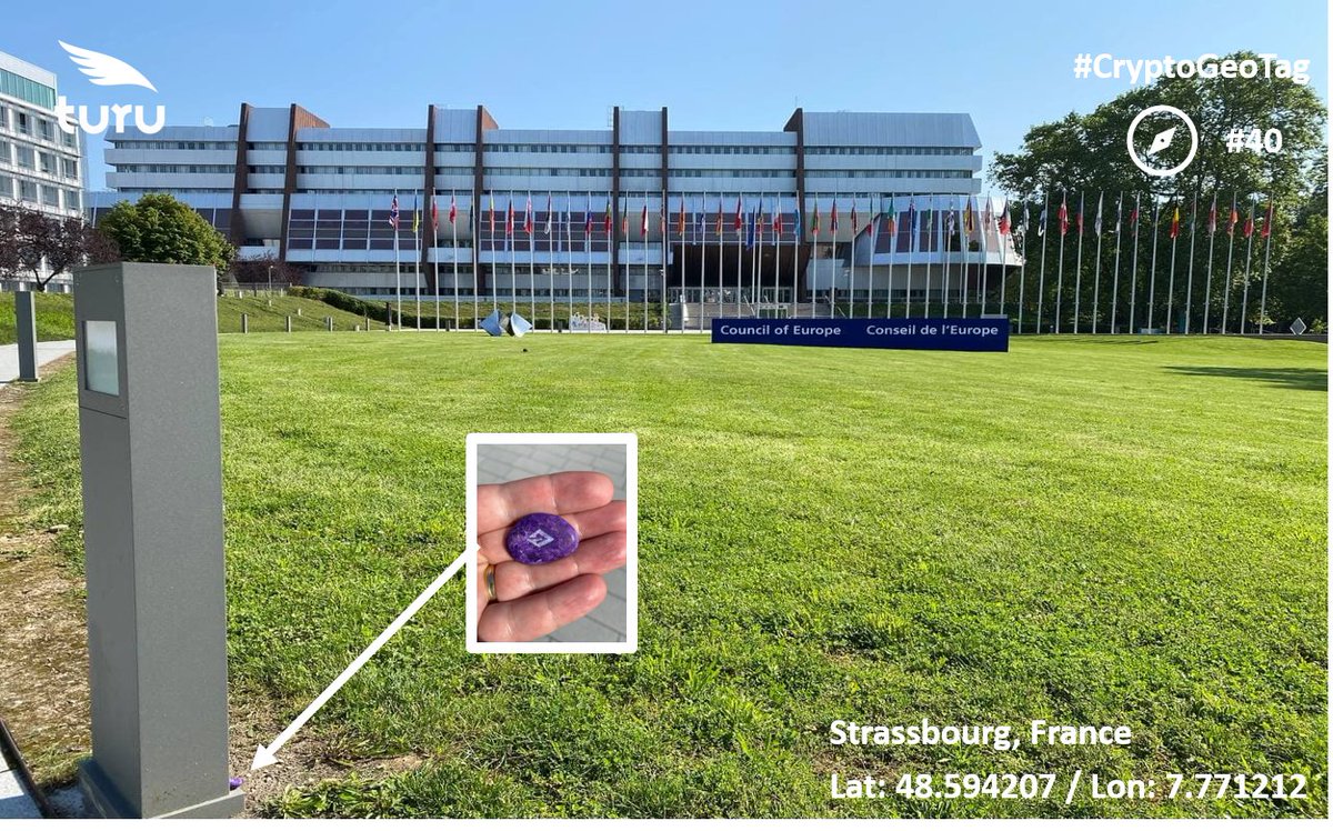 Carpathian_Node's tweet photo. Now we also have a stone placed at the #EuropeanCouncil in #Strassbourg. Find the stone, check the website https://t.co/TVa3e4ddqn and win the prize of the #CryptoGeoTag event. Win @COTInetwork @PACcoinOfficial or @Tronfoundation crypto or merchandize. https://t.co/2ajS42Uiuo