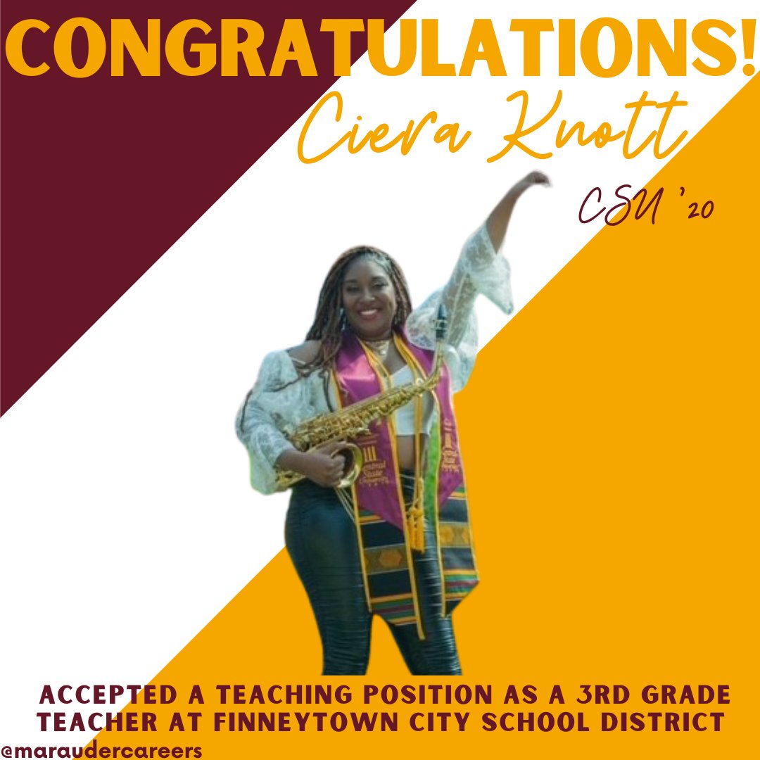 MarauderCCED's tweet photo. Congratulations, Ciera!

We are proud of you!

#CSU20 https://t.co/3X74Hpqa3m