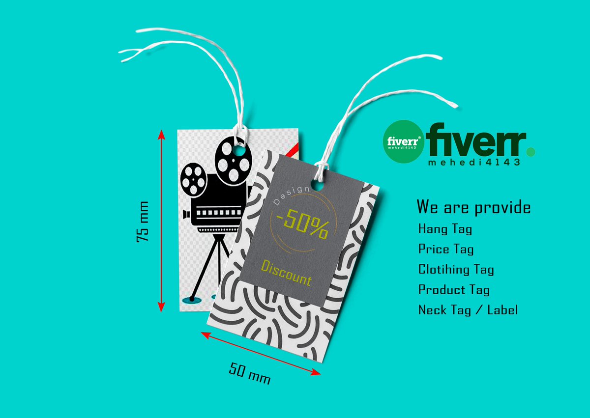 mehedi4143's tweet photo. πIf are you looking #Hang_tag, #Price_tag, #clothing_tag, #Product_tag, #swing tag, #Neck_tag or #Label #designer then #follow the #link in the #below or #message me on this #site.
π¦ORDER LINKπ
https://t.co/L07KndzTVb
#Fiverr
#mehedi4143
#hangtagdesigner
#GraphicDesigner https://t.co/BMYv9GA1Bf
