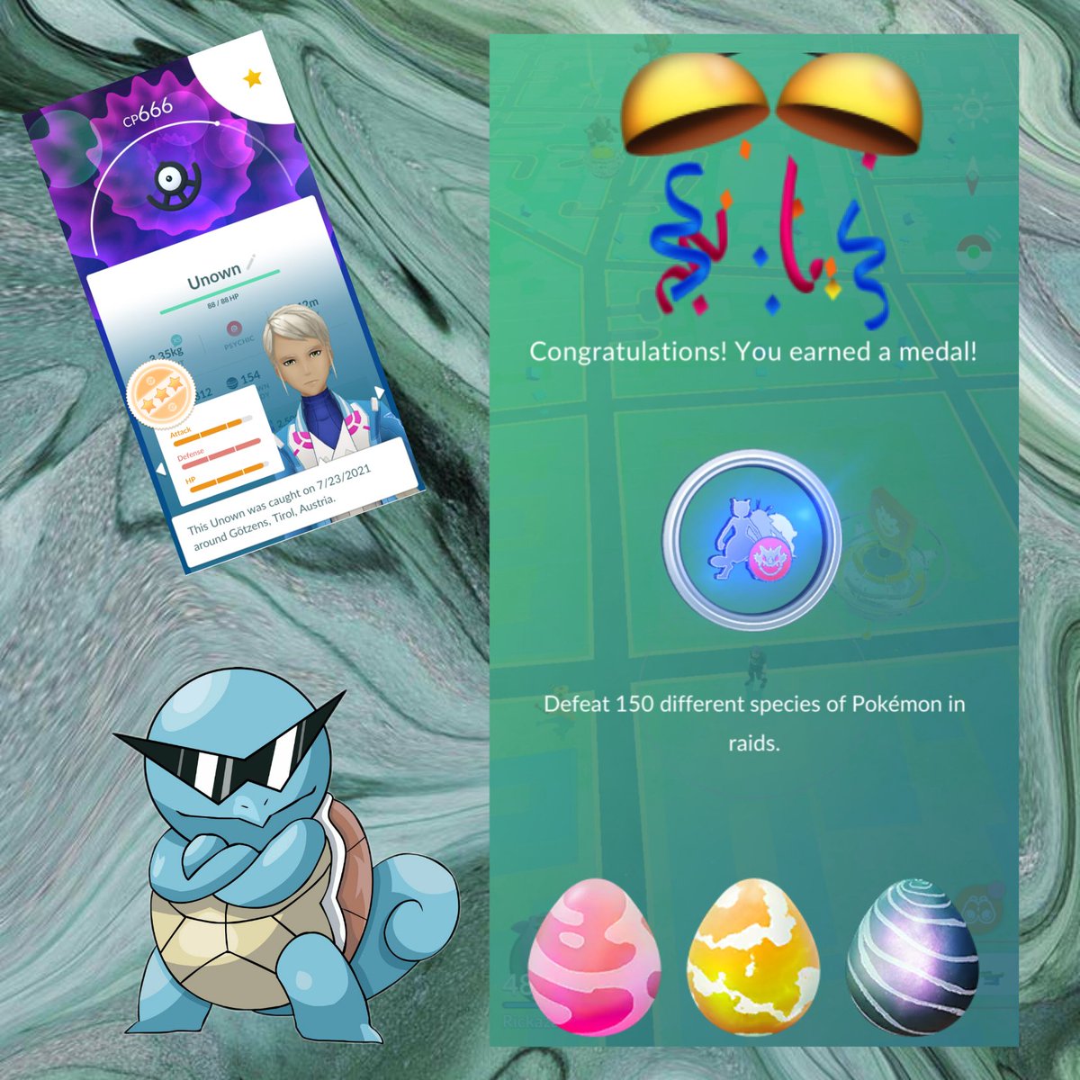 Rickazarus's tweet photo. After so much waiting torture the past few days, consequently it was a diabolic Unown to bring me a new Platinum 🏅 - now only 4 left to level 4️⃣9️⃣...
#PokemonGO #GObeyond #UltraUnlockPart1 https://t.co/KRWy9ybS29