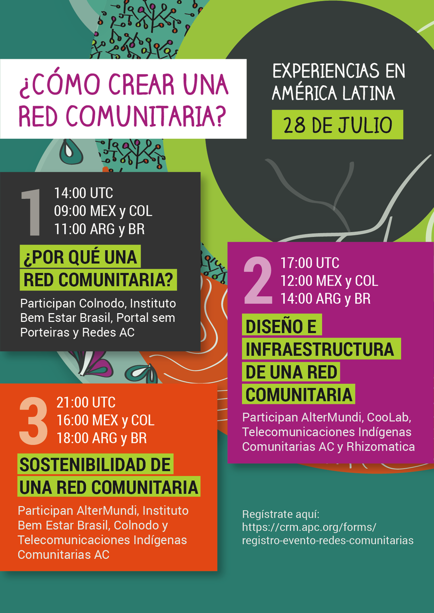 redesac_mx's tweet photo. 📳 Participa en esta jornada especial donde hablaremos sobre ¿Cómo crear una #redcomunitaria? 📡

📆 ¿Cuándo? Miércoles 28 de julio de 2021
✍️ Registro previo: https://t.co/78nVN8HkUm

¡Gracias por difundir! ✨ https://t.co/z4h49vQO3m